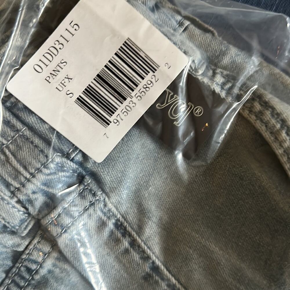 Blank NYC Women’s Paper bag Wide Leg Jean Elastic Waistband Cotton Nwt - Picture 12 of 13